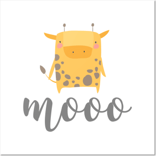 Cute Cow Mooo Posters and Art